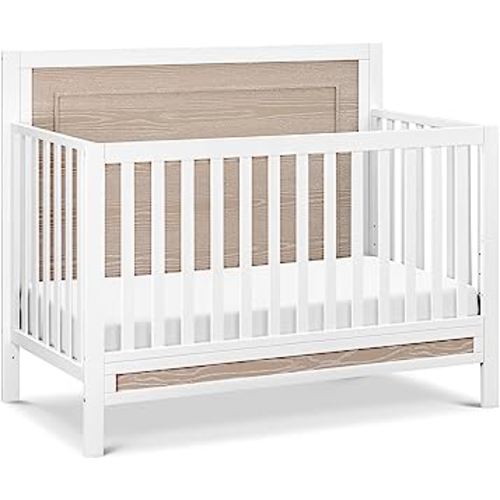 Carter's by Davinci Radley 4-in-1 Convertible Crib in White & Coastwood, Greenguard Gold Certified