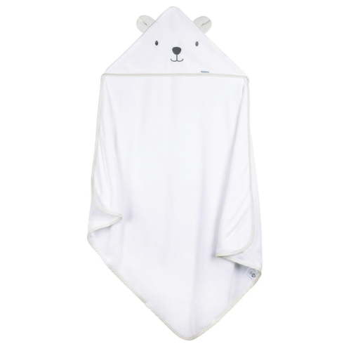 Gerber Baby Boy or Girl Unisex White Hooded Towel, One Size