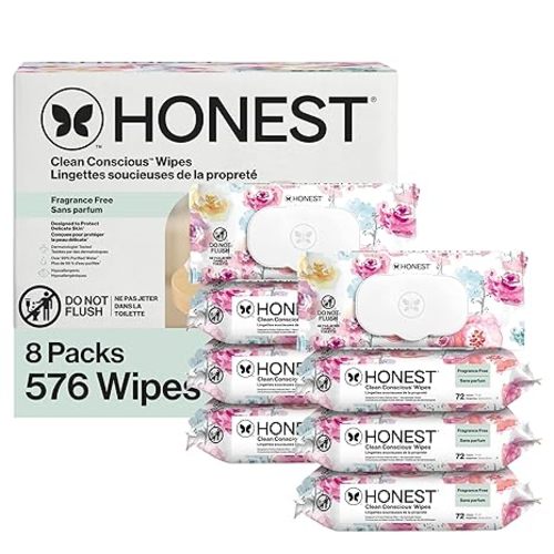 The Honest Company Hypoallergenic Multi-Use Baby Wipes for Sensitive Skin, Pattern Play, 720 Count