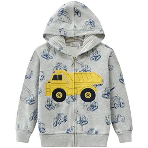 Little Hand Boys Hoodies Dinosaur Toddler Boys Jacket Kids Sweatshirts Long Sleeve Hooded Shirts 2-7 Years