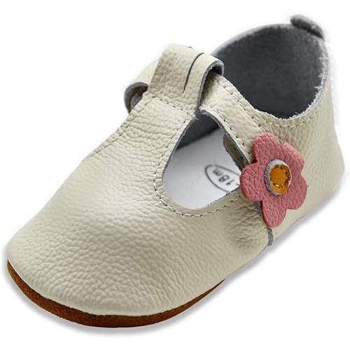 iEvolve Baby Leather First Walking Shoes - Soft Sole Crib Moccasins With Tassels