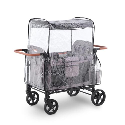 SeedFuture Raincover for W4 Stroller Wagon, Rain Cover Compatible with WONDERFOLD W4, Waterproof, Windproof, Protect from Dust and Snow