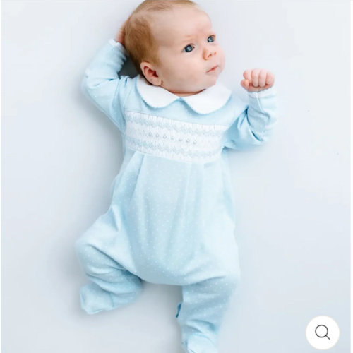 Luca's Classics Smocked Footie- Light Blue – VACE