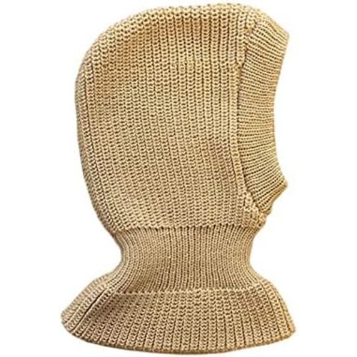 100% Merino Wool Balaclava Baby Children Hat Scarf Neck Warmer Knitted Solid Colors