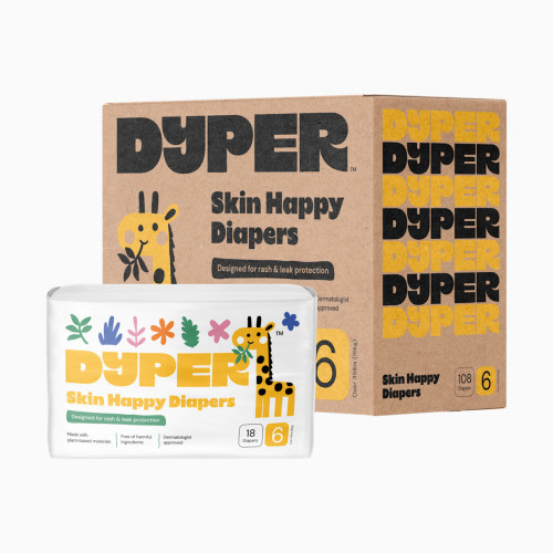 DYPER Skin Happy Diapers - Monthly Box - Size 6, 108 Count