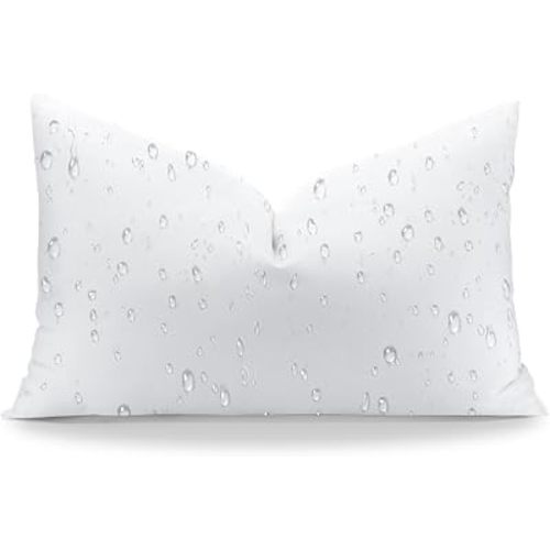 Artscope 12x20 Outdoor Pillow Inserts, Synthetic Down Waterproof Lumbar Throw Pillow Inserts, Soft Decorative Outdoor Pillows for Couch Sofa Bed Patio Furniture
