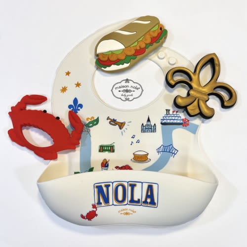 NOLA Map Silicone Bib | Maison Nola