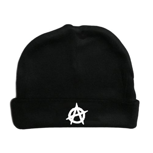 Mari Kyrios Anarchy Symbol Punk Black Hat Infant Baby Beanie Cap