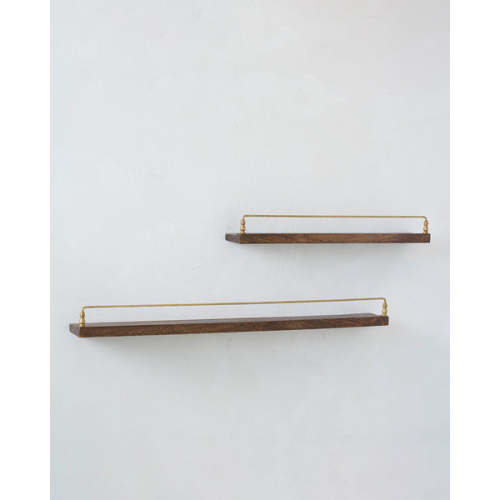 Elliott Wood and Brass Picture Ledge