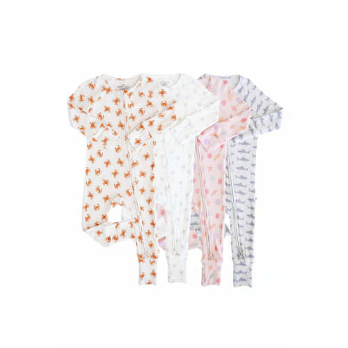 Beachy Bamboo Waffle Convertible Zip Rompers