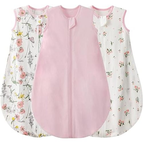 Duomiaomiao Baby Sleep Sack 100% Organic Cotton Lightweight Breathable Comfy Toddler Sleeping Sack