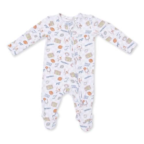 Football Check - 2 Way Zipper Footie – Angel Dear