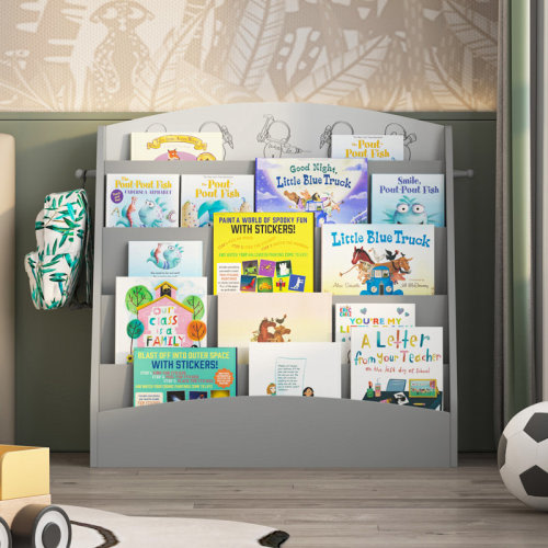 Ebern Designs Eyvetta Kids Bookshelf 5 Tier Toy Storage Cabinet Organizer,Toddler Book Shelf,Childrens Baby Bookshelf, Book Display for Nursery, Living Room, Bedroom | Wayfair