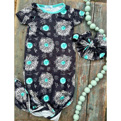 Concho brand baby sleep sack bow set – Six shooter boutique