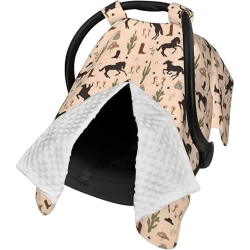 Western Baby Car Seat Canopy Cover, Nursing Cover for Newborn, Western Baby Stuff Stroller Cover for All Seasons