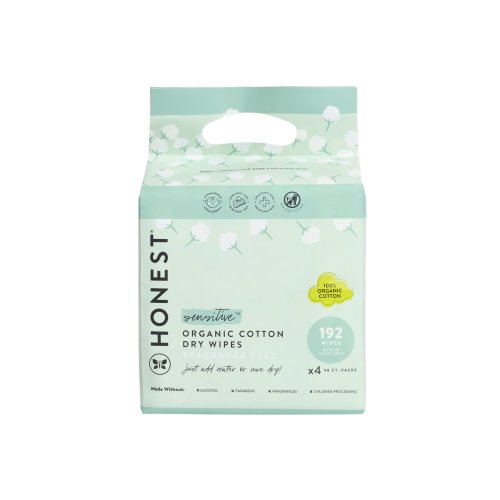 The Honest Company Organic Cotton Dry Wipes 4 Pk