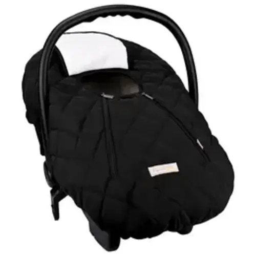 BEBAMOUR Universal Baby Car Seat Cover - Winter Cold Weather Safety Shield, Warm Polyester-Polar Fleece Accessory with Smart Design & Enhanced Functionality for Newborns (Black) - TikTok Shop