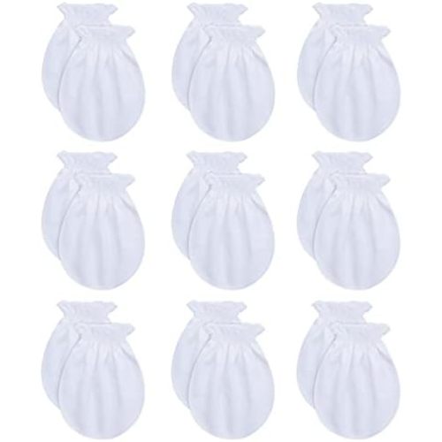 No Scratch Mittens and Hats 100% Cotton for Newborn Baby 0-6 Months Boys Girls