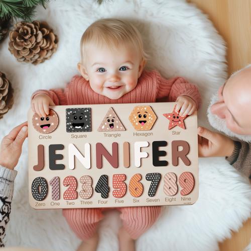 Personalized Name Puzzle for Baby Boy and Girl, Baby Shower, Baby Gift for Birthday, Custom Baby Gift, Montessori Baby Toys, First Easter