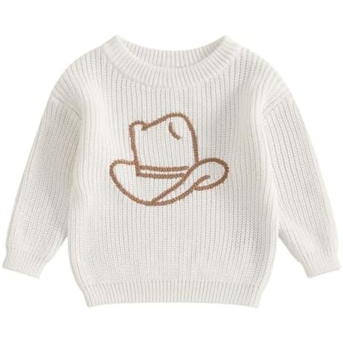 Toddler Baby Girl Knit Sweaters Oversized Long Sleeve Embroidery Shirt Top Newborn Infant Cute Fall Winter Clothes