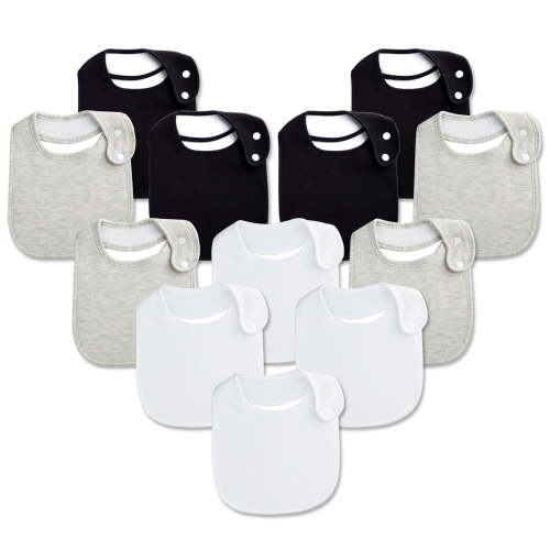 Benoxine 12-Pack Baby Bibs for Boys & Girls, Bandana Drool Bibs, Super Soft Absorbent Bibs, Adjustable Snaps, Machine Washable Newborn Teething Gift Set