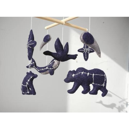 GLOW in THE DARK! Constellation mobile, Space theme nursery decor, Celestial mobile, Space mobile, Zodiac wall hanging, Astrologically decor