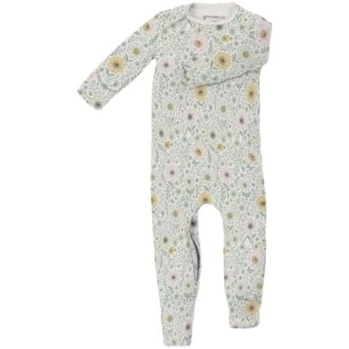 GUNAMUNA Convertible Baby Footie Pajamas, 2-in-1 Romper with Diaper-ZiP, Fold-Over Mittens & Cuffs