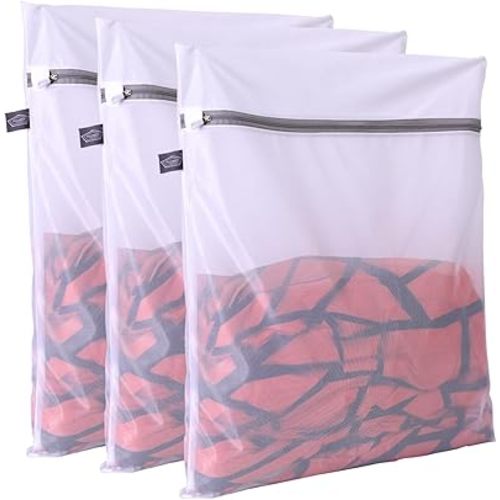 Kimmama Laundry Bag Mesh Wash Bags, Washing Machine Wash Bag, Net Washer Sack with Zipper, Dryer Pouch for Cleaning and Drying Cloths, Garment, Delicates, lingerie, Bra, Pant, Sock, Small Toys