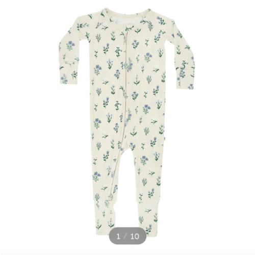 Morning Meadow Small Ribbed Zip Romper