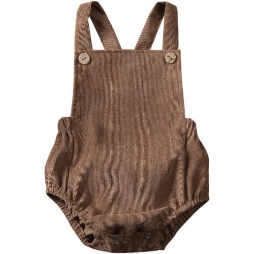 Newborn Baby 1 Piece Summer Romper Baby Girl Boy Solid Color Jumpsuit Sleeveless Backless Overalls Outfits