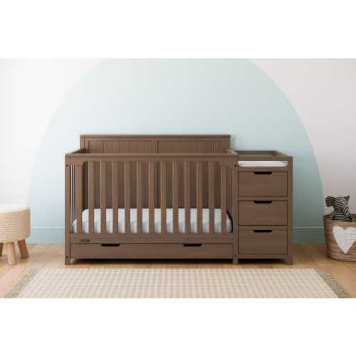 Graco Hadley 5-in-1 Convertible Crib and Changer With Storage Drawer