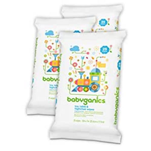 Babyganics Toy, Table & Highchair Wipes, 25 Count, 3 Pack : Everything Else