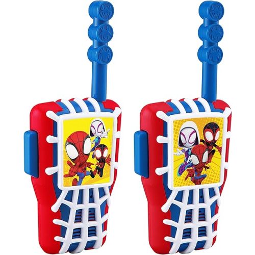 eKids Spidey and His Amazing Friends Walkie Talkies for Kids, Static Free and Extended Range, Indoor and Outdoor Toys (Spidey)