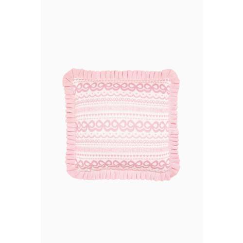 Fair Isle Jacquard Knit Throw Pillow