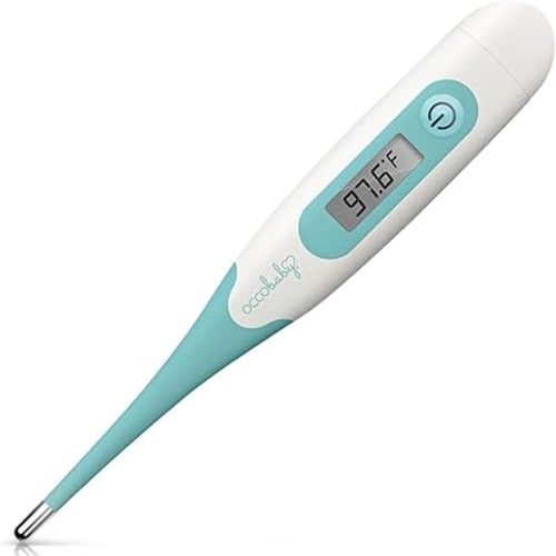 OCCObaby Clinical Digital Baby Thermometer - LCD, Flexible Tip, 10 Second Quick Accurate Fever Read Rectal Oral & Underarm Use Waterproof Thermometer for Kids
