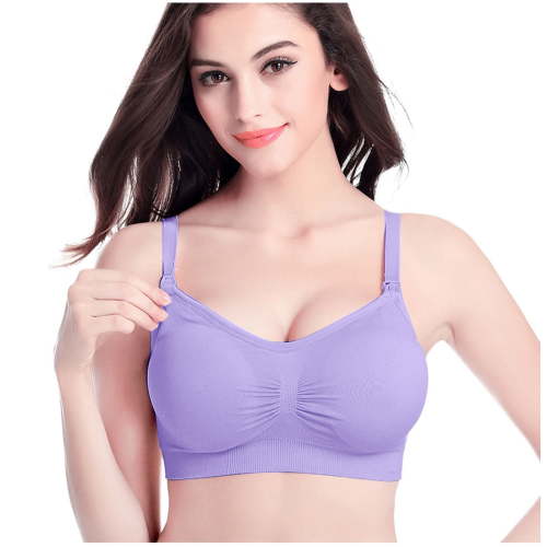 Utoimkio Nursing Bras for Women Breastfeeding Front Closure Maternity Bras for Pregnancy Elastic Comfort Breathable Everyday Bras with Padding