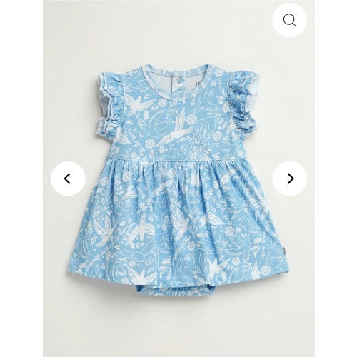 Birds of the Air Short Sleeve Twirl Dress Bodysuit Cotton – Holy Pals