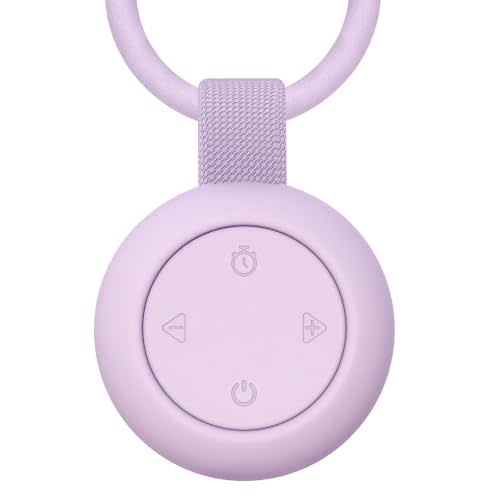 Portable Baby Sound Machine & Essentials for Babies & Kids-Purple | White Noise Machine[Timer Function][20 Soothing Sounds][15 Hours Battery Life]Travel,Registry,Gifts,Clips on Baby Stroller