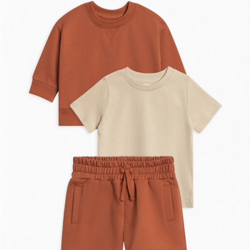 Organic 3 Piece French Terry Summer Bundle - 6-12M