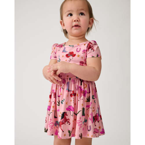 Pink Rancher Roundup Skater Dress with Bodysuit | Little Sleepies