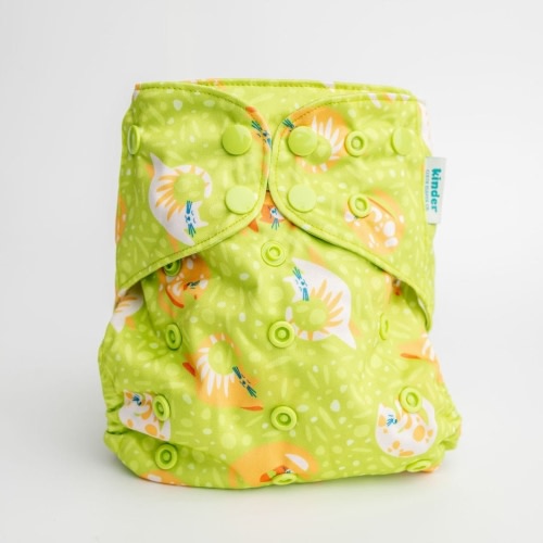 Cats Doing Yoga: Essentials Pocket Cloth Diaper with Athletic Wicking Jersey, Grows with your Baby
