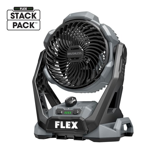 FLEX 8.5-in High Velocity Indoor/Outdoor Industrial Fan, Battery Powered, in Gray