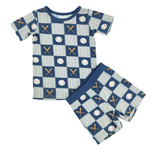 Baseball Patchwork Bamboo Short Set – Little Buffalo Creek Co.
