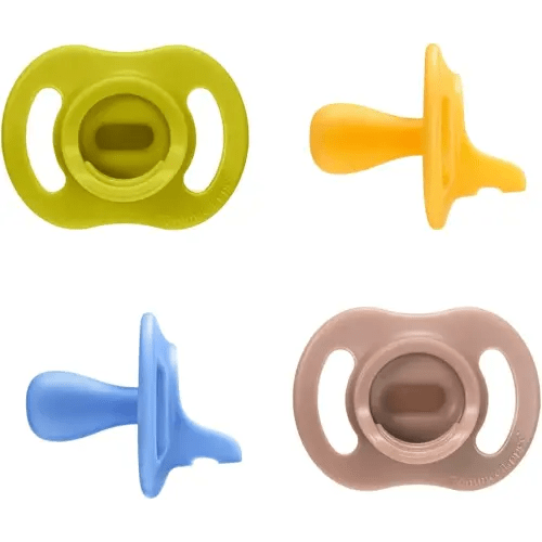 Tommee Tippee Ultra-Light StayPut Pacifier, One-Piece Silicone Design, 6-18m, 4 Pack