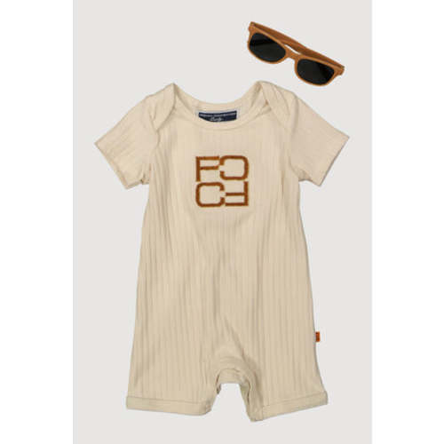 Baby Boys 0-9M Chenille Patch Ribbed Romper and Sunglasses
