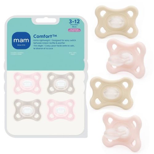 MAM Comfort Pacifiers 3-12m - Girl - 4pk
