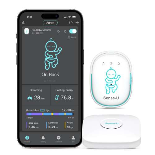 Baby Monitor Pro: Abdominal Movement, Rollover, Temperature, Anywhere – Sense-U