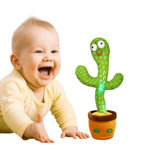 Talking Cactus Toy for Toddlers 1-3 - Plush Speech Toy that Repeats What You Say