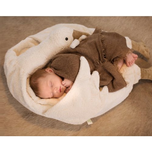 Senger Organic Cotton Animal Goose Bean Bag, Extra Large | Stuffed Animals- Blue Otter Toys