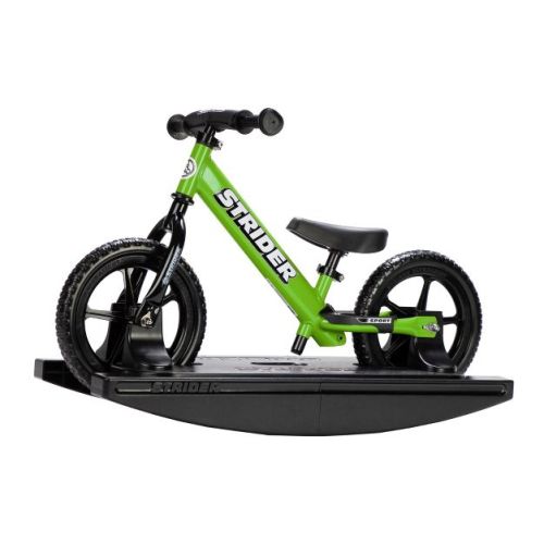 Strider 12” Sport Bike (Green) + Rocking Base